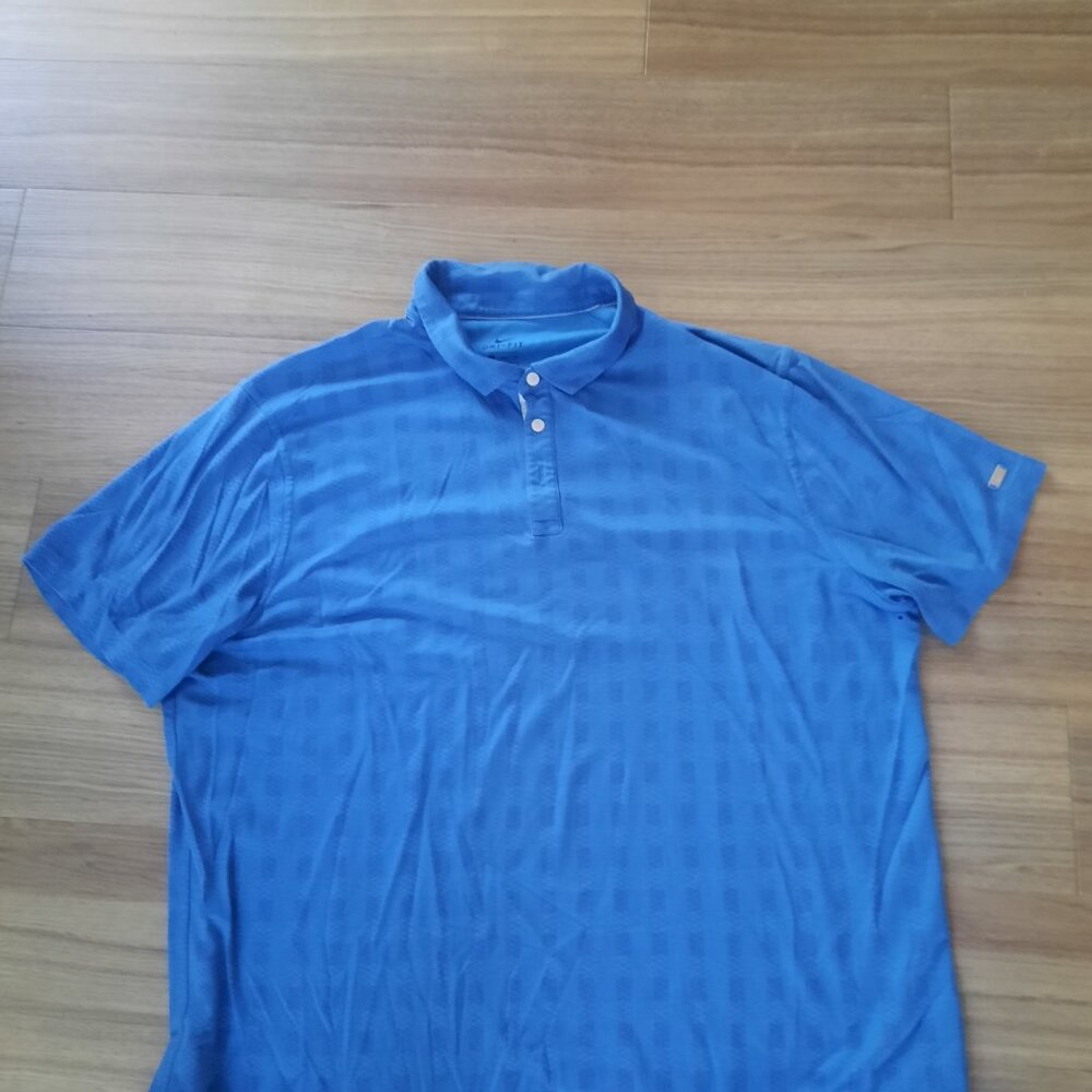 Nike Golf Dri-Fit S/S Blue Golf Polo. XXL Free Shipping!